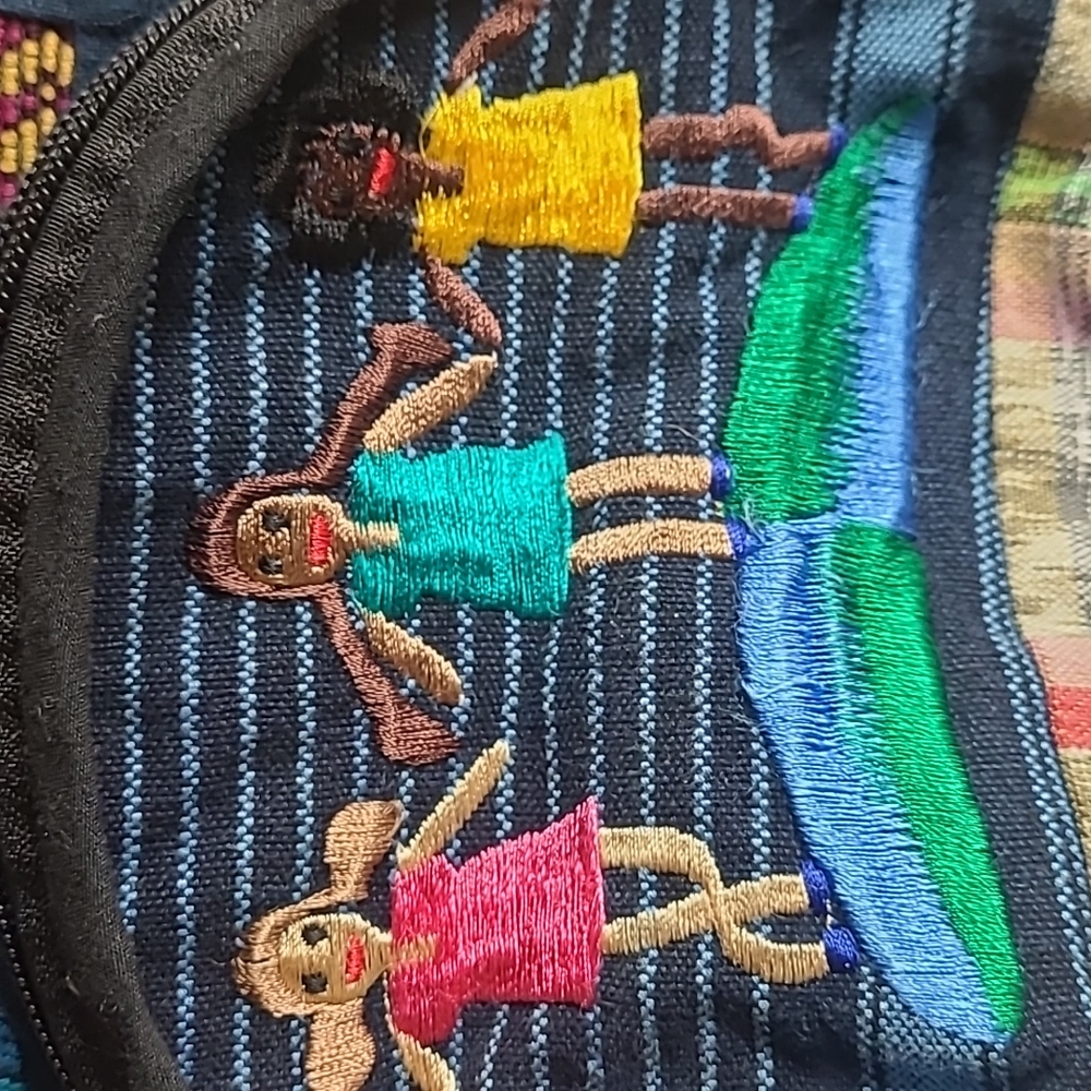 Denim Unity Patchwork Sling Backpack - image 8